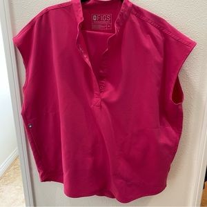 SOLD-FIGS Hot Pink Rafaela top/Tall Zamora Jogger